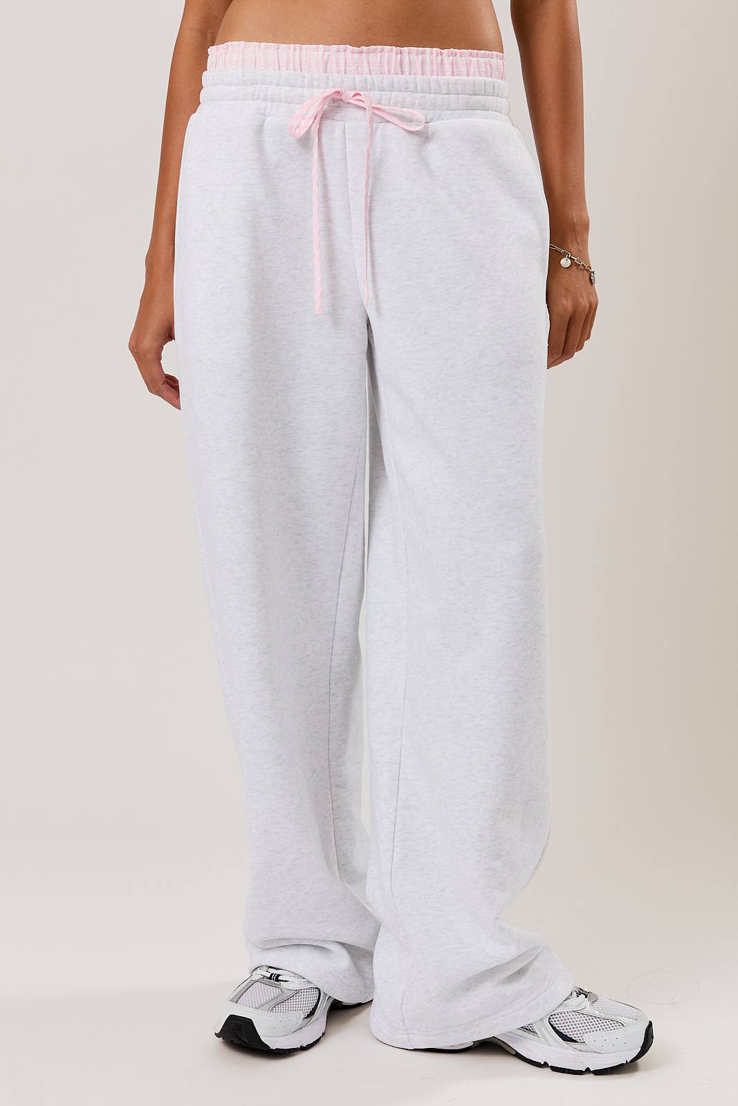 PEEKABOO PLAID BOXER SWEATPANTS