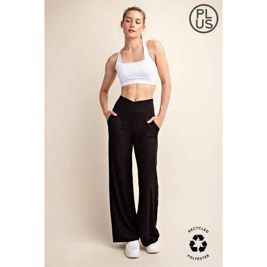 Rae Mode | Plus V Waist Butter Wide Leg Pant