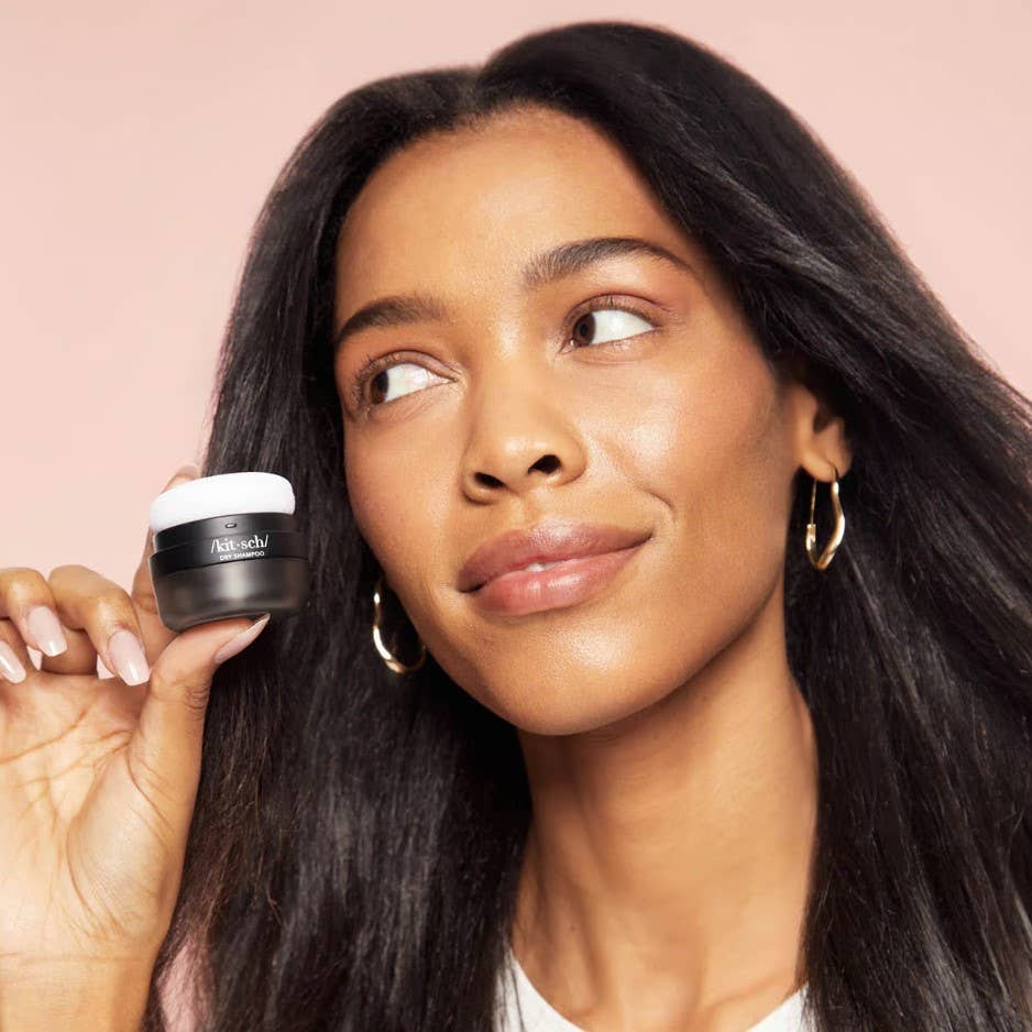 Kitsch | Volumizing Rice Protein Dry Shampoo - Dark Tinted Powder