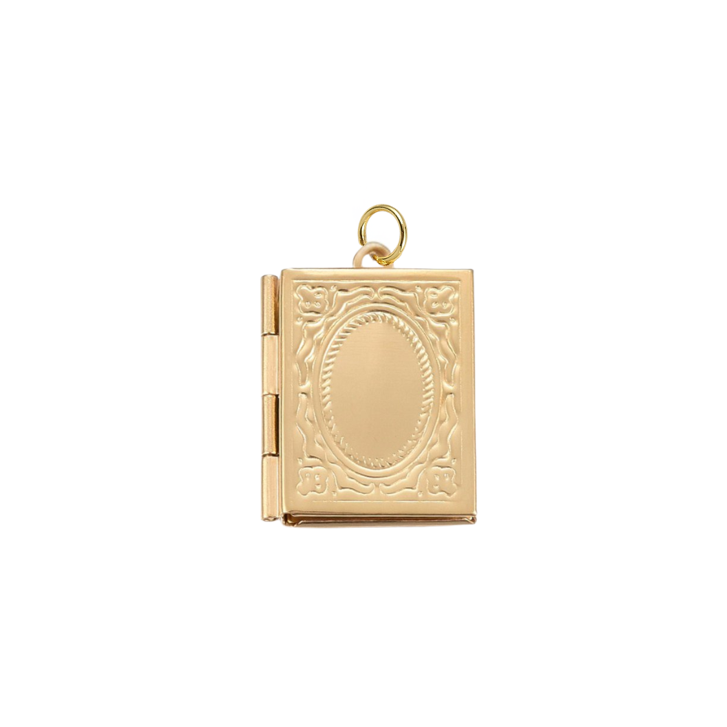 Gold Once Upon A Time Book Charm