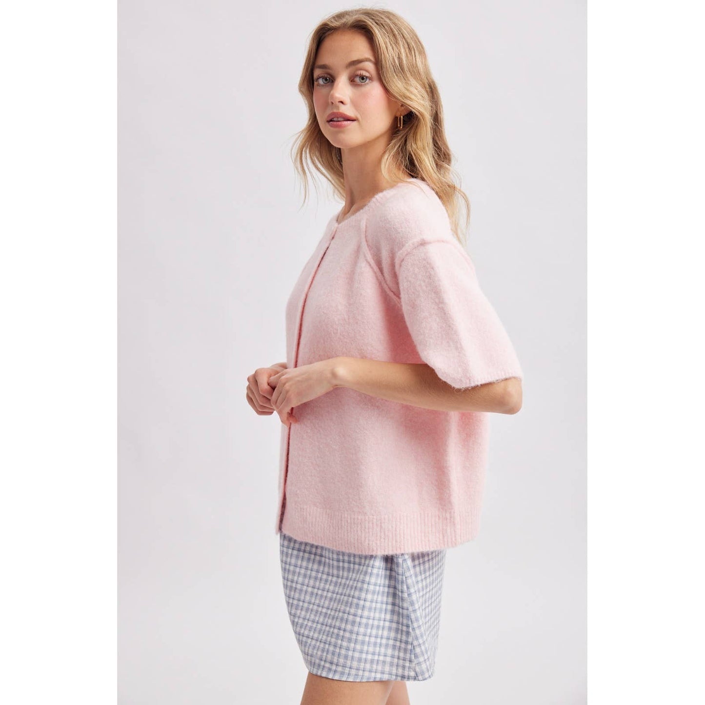 SEAM DETAIL SWEATER CARDIGAN / WL26-13495