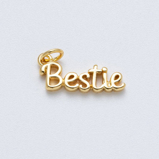 "Bestie" Mini Script Charm