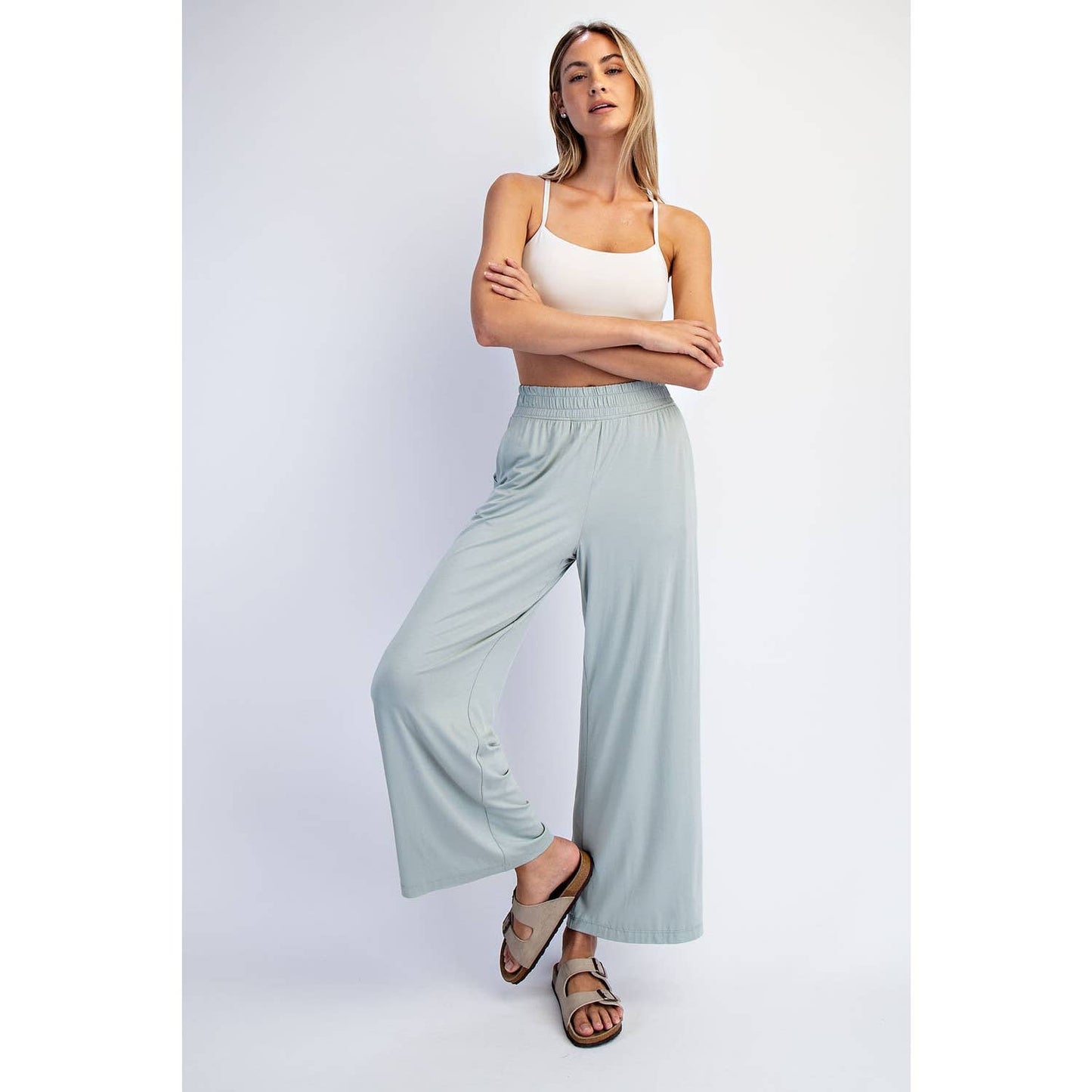 Rae Mode | Modal Wide Leg Cropped Pant