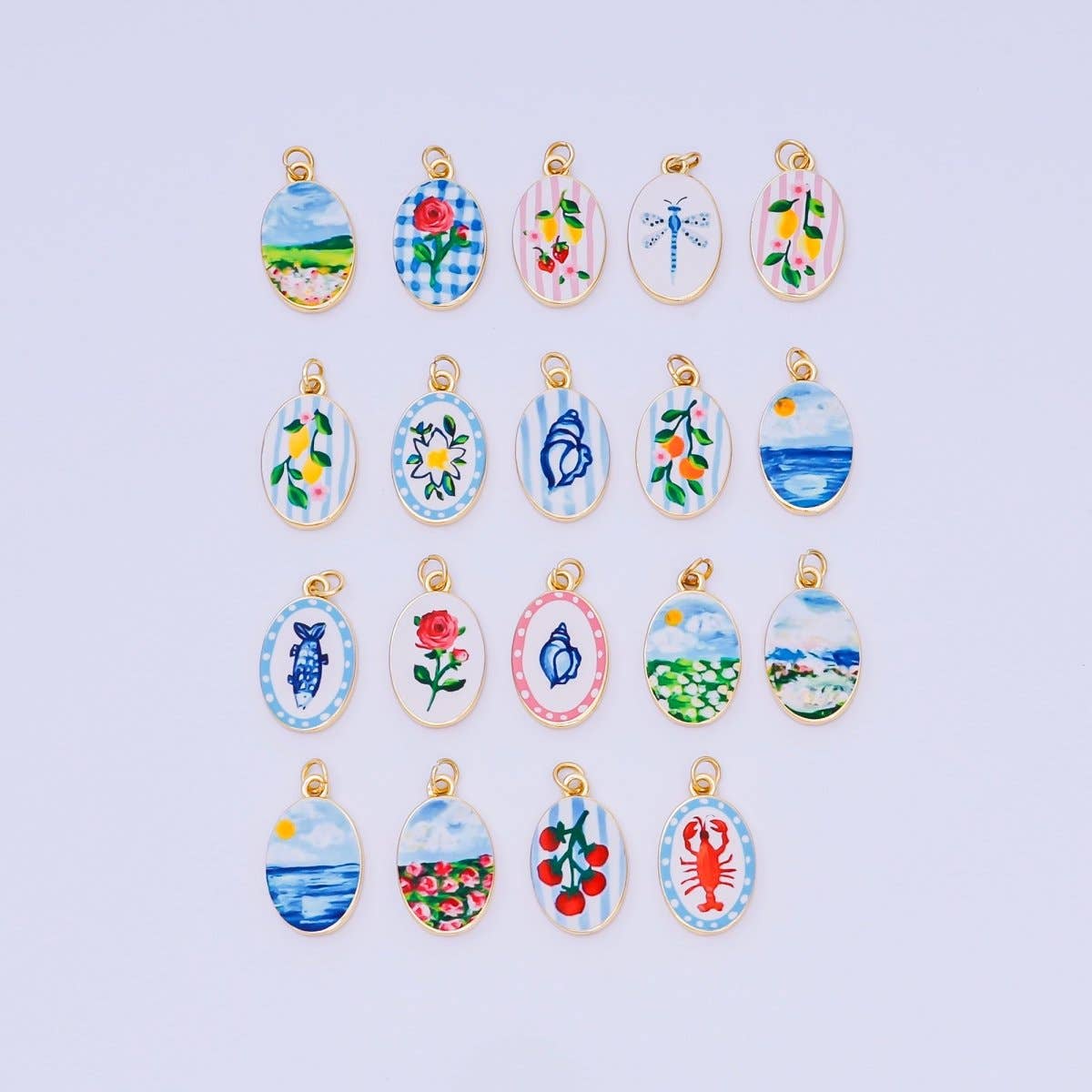 Enamel Art Piece Charms