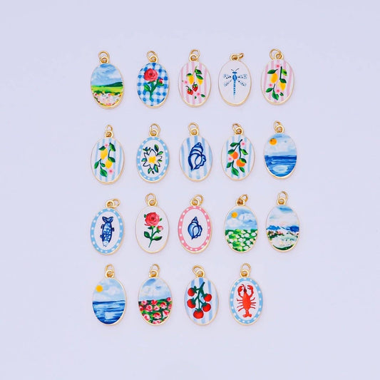 Enamel Art Piece Charms