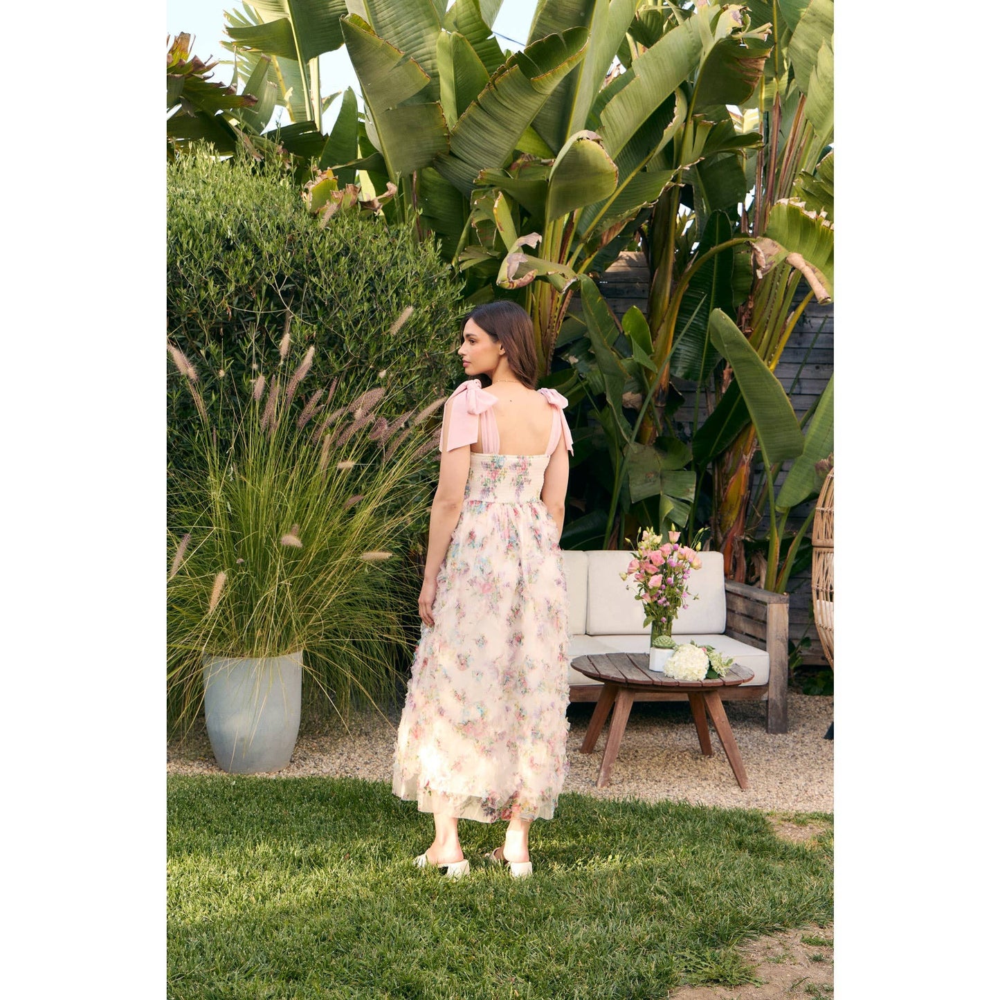 Amber Glow Midi Dress