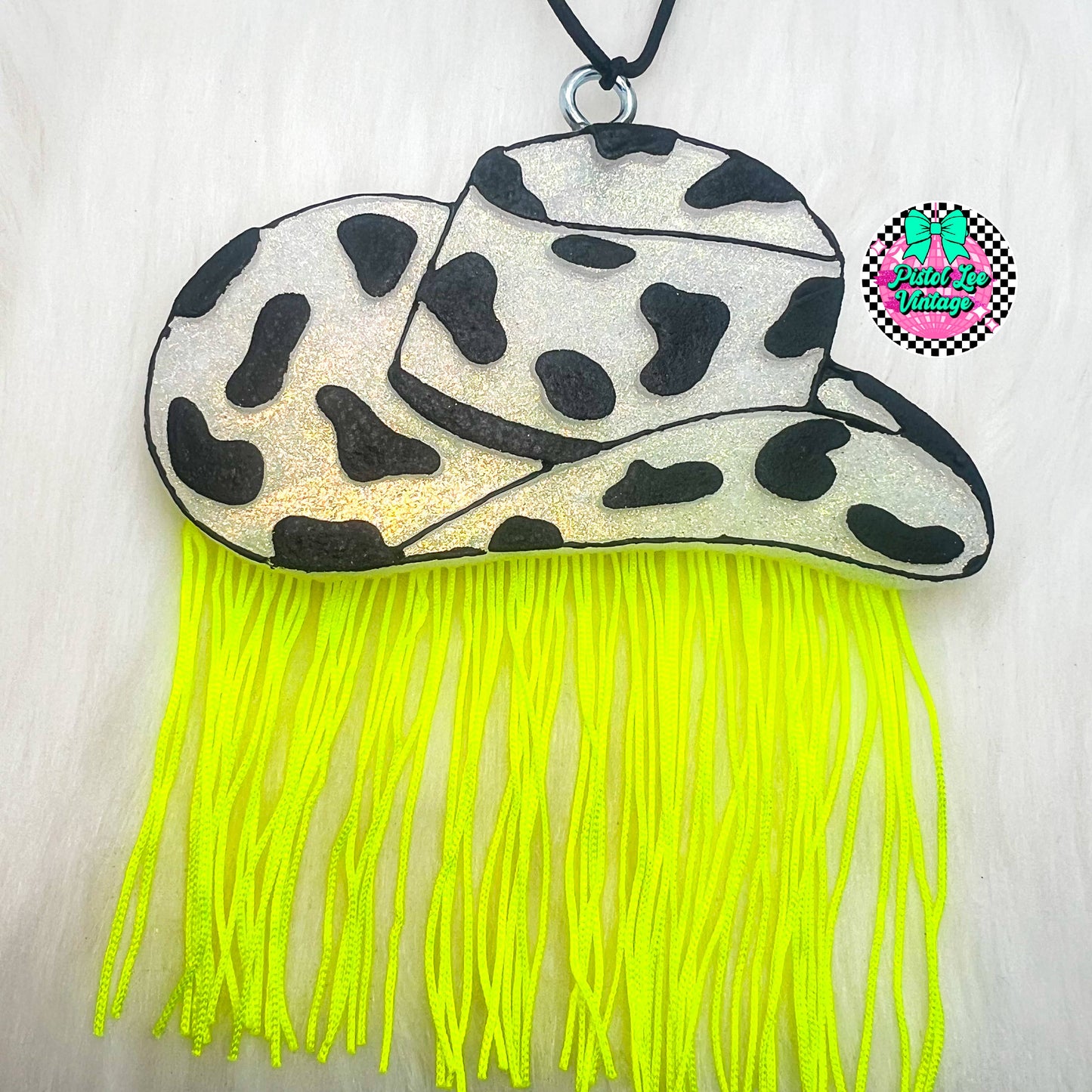 Cowprint Cowboy Hat Freshie