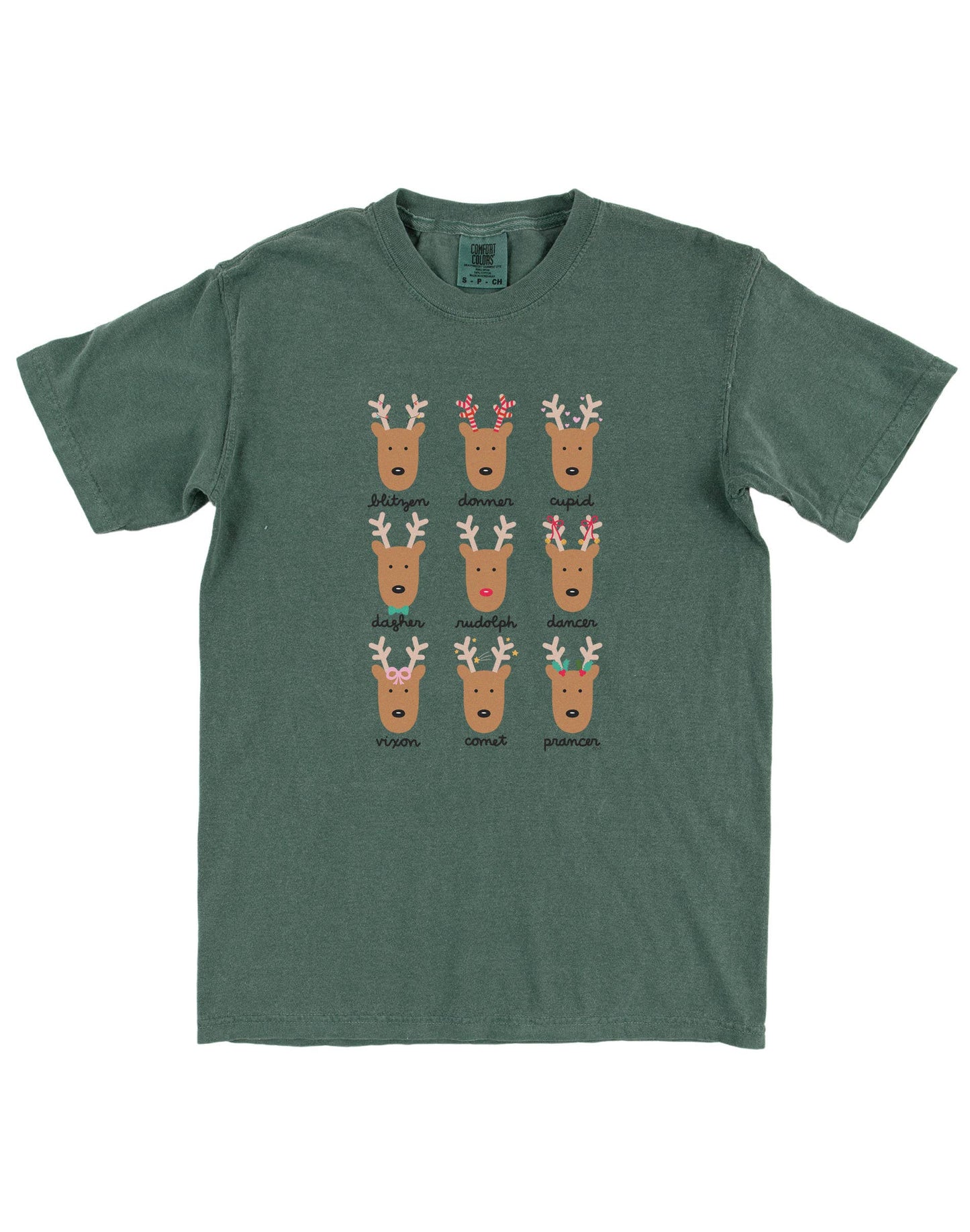 Callie Danielle | Reindeer Tee - Blue Spruce