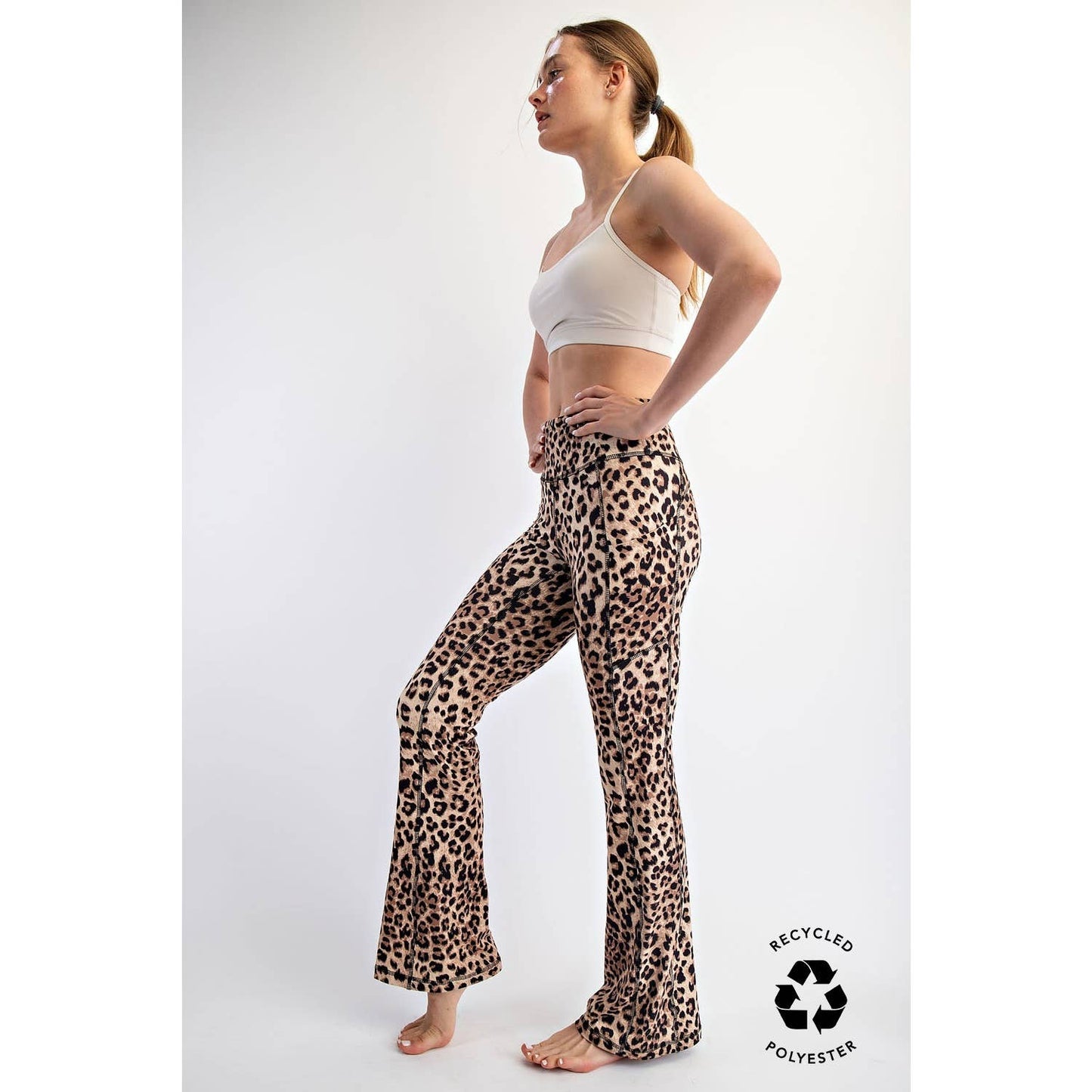 ANIMAL PRINTED BUTTER SOFT FLARED LEGGINGS