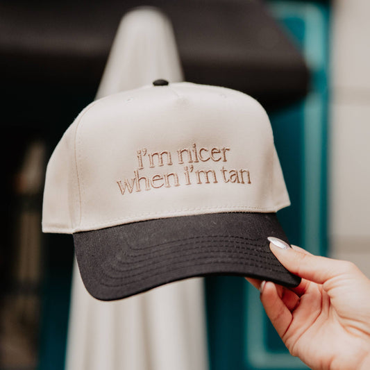 I'm Nicer When I'm Tan Two-Toned Vintage Hats