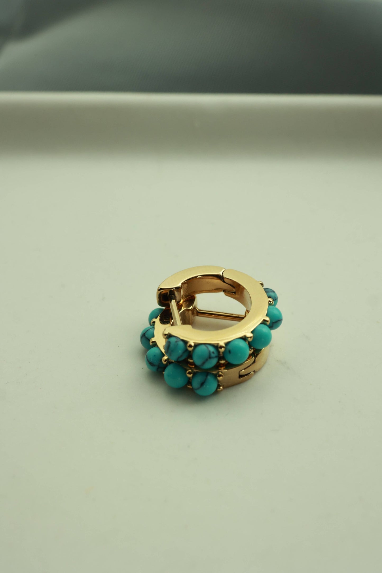 TURQUOISE DOT EARRING