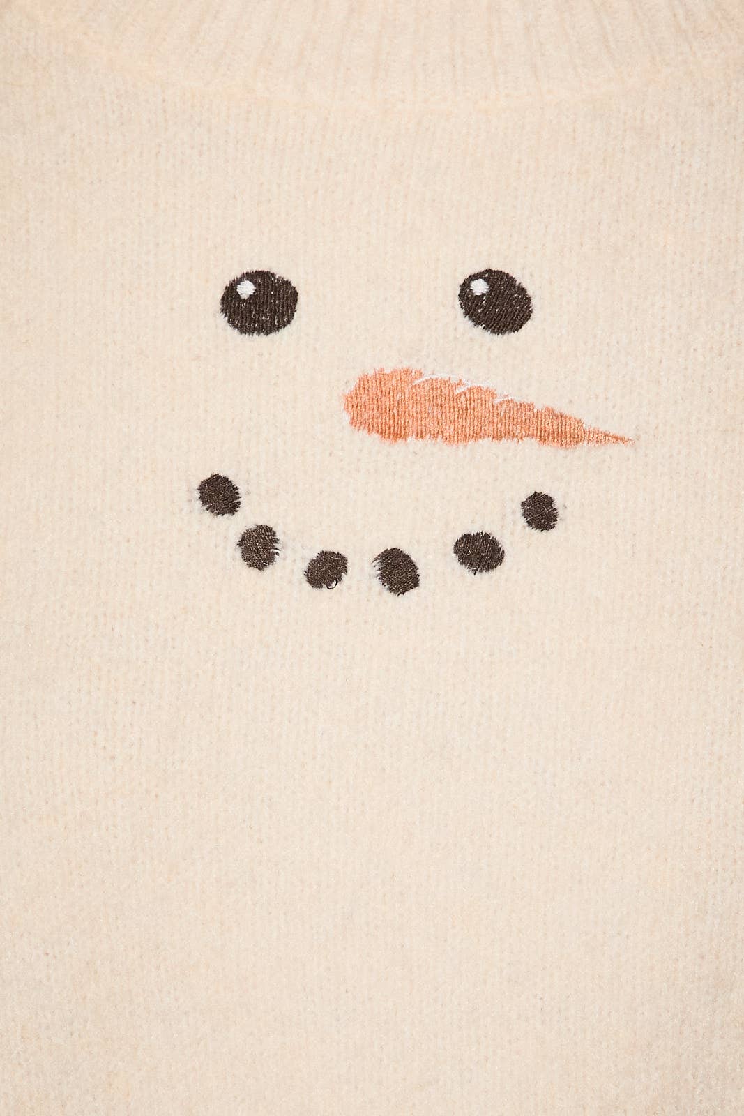 Embroidered Snowmen Sweater