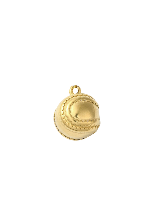 * Gold Baseball Charm