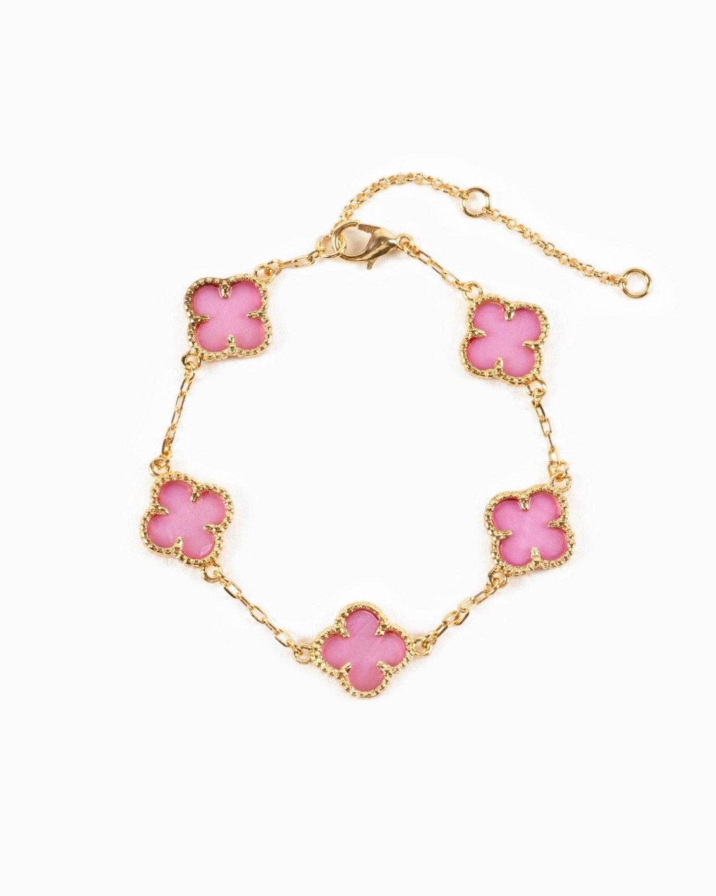 MOP Double-Sided Clover Station Holiday Bracelet