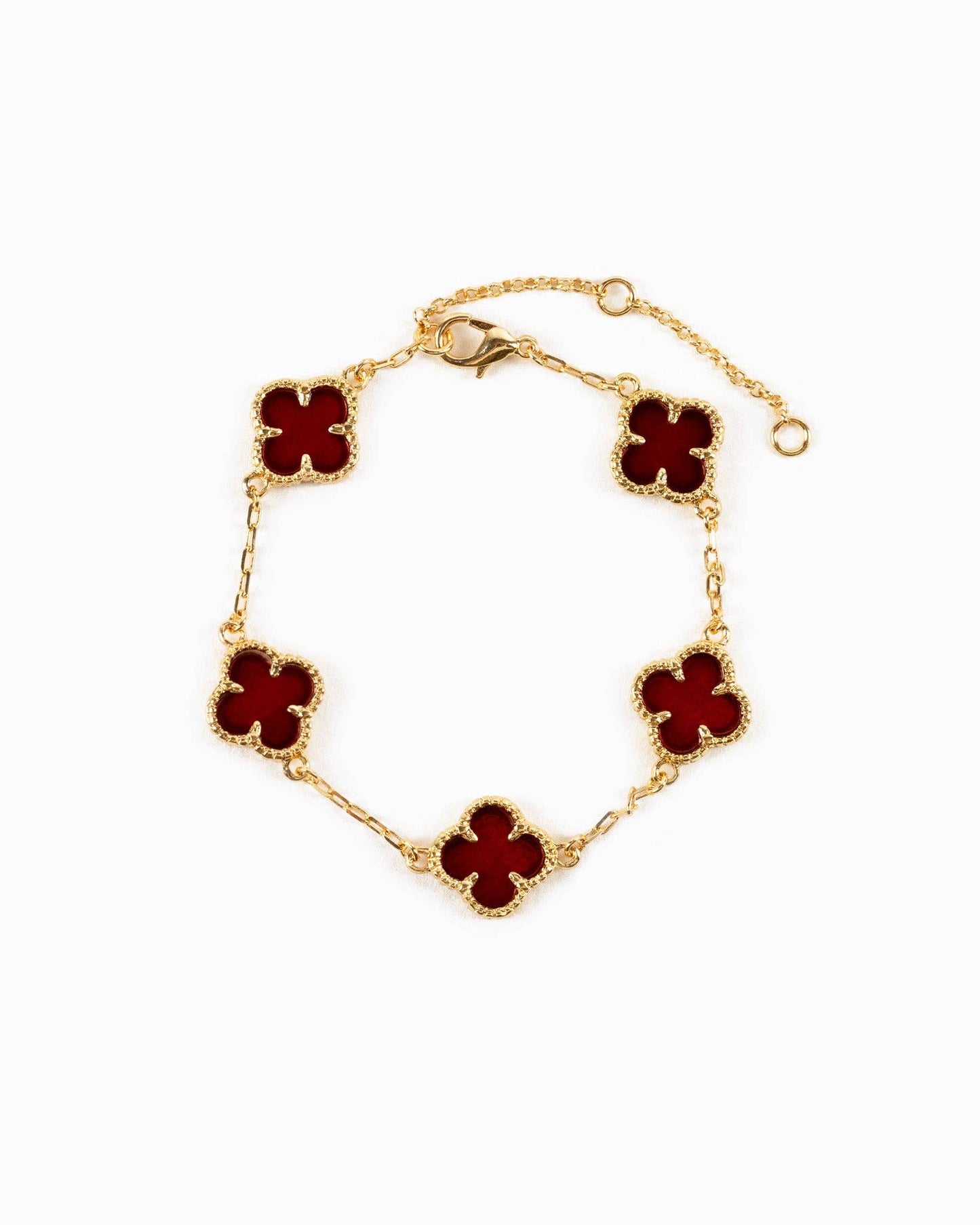 MOP Double-Sided Clover Station Holiday Bracelet
