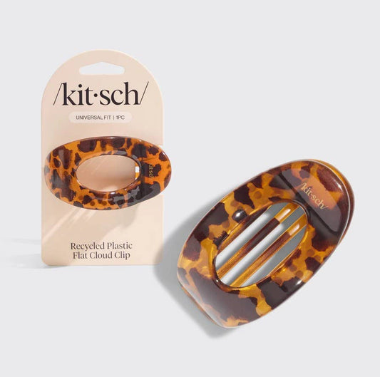 Kitsch | Recycled Plastic Medium Flat Cloud Clip - Tort