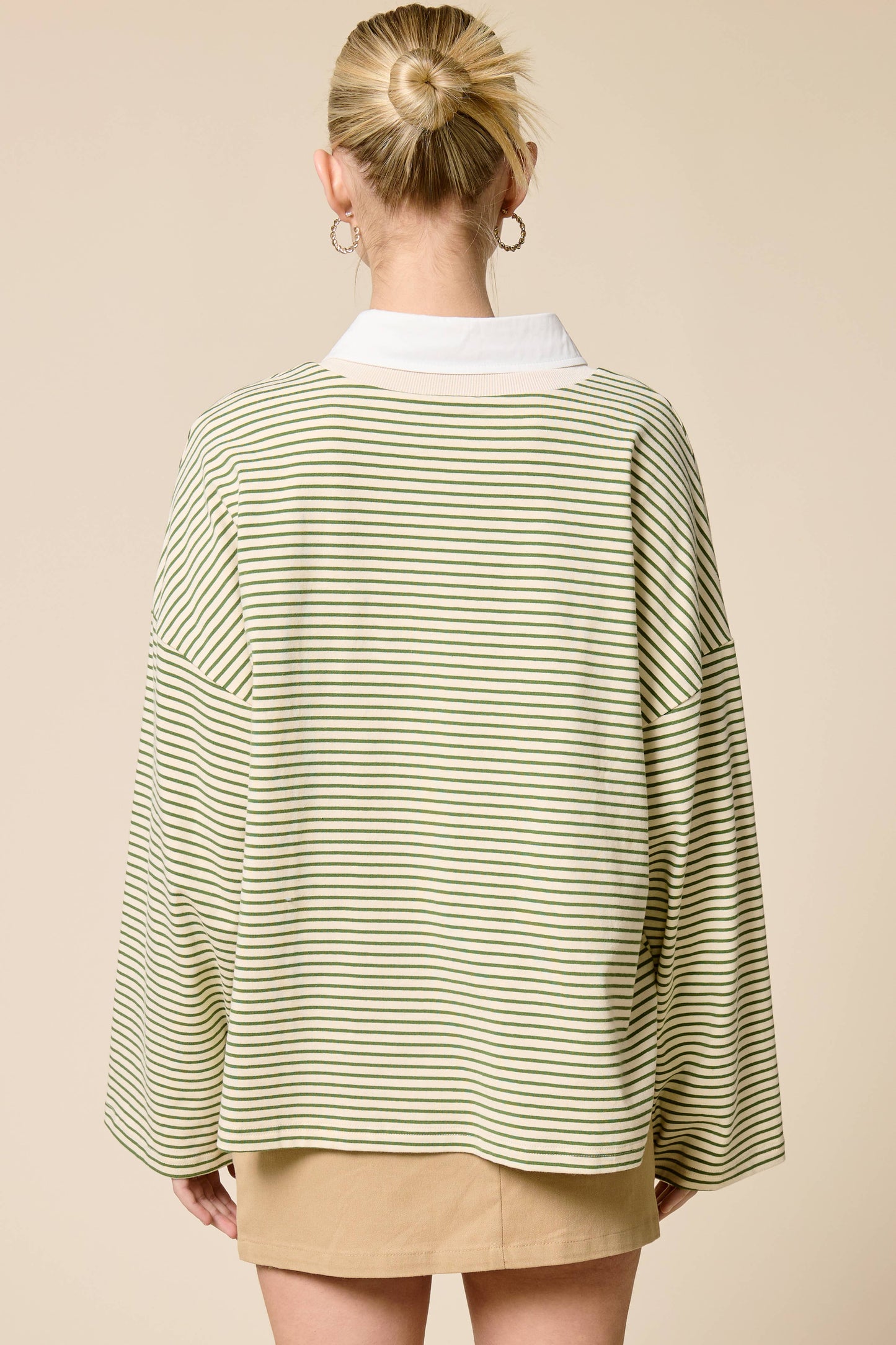 Mimosa | Striped Oversized Long Sleeve Top
