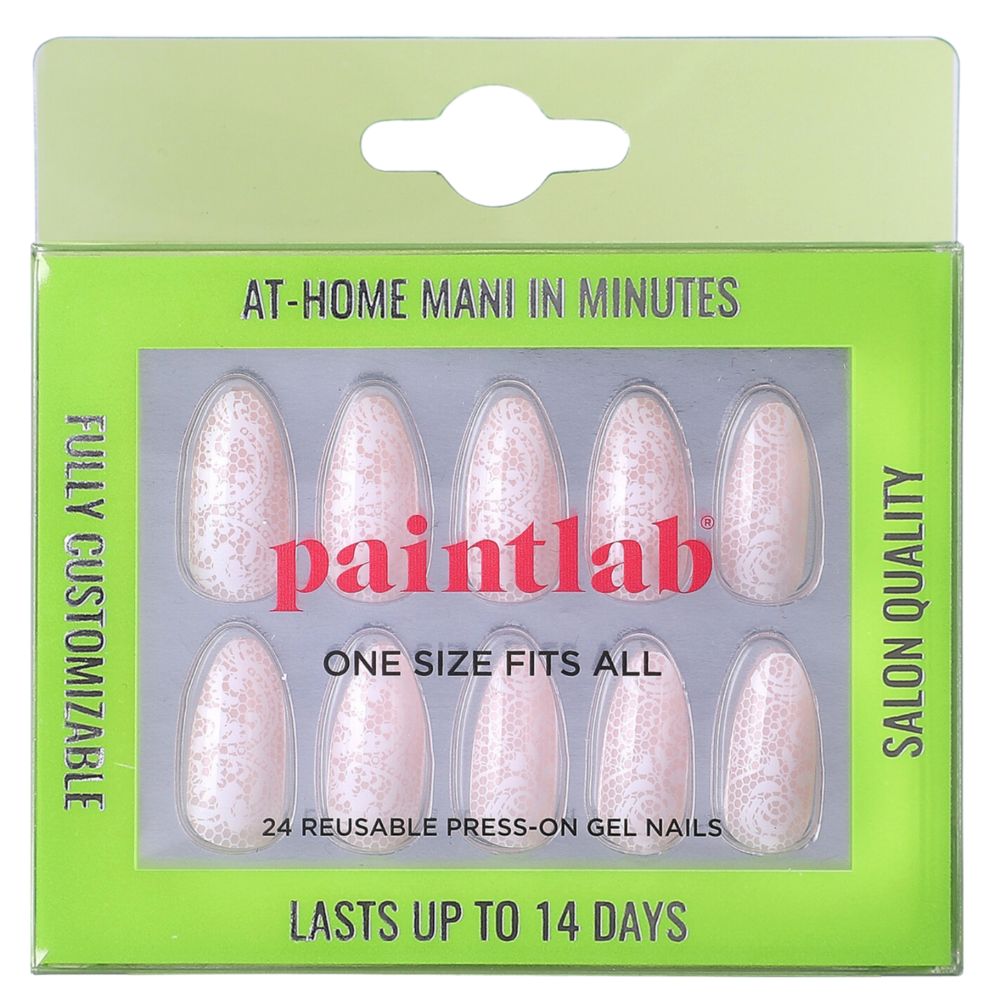 Paint Lab Beige Lace Press-on Nails