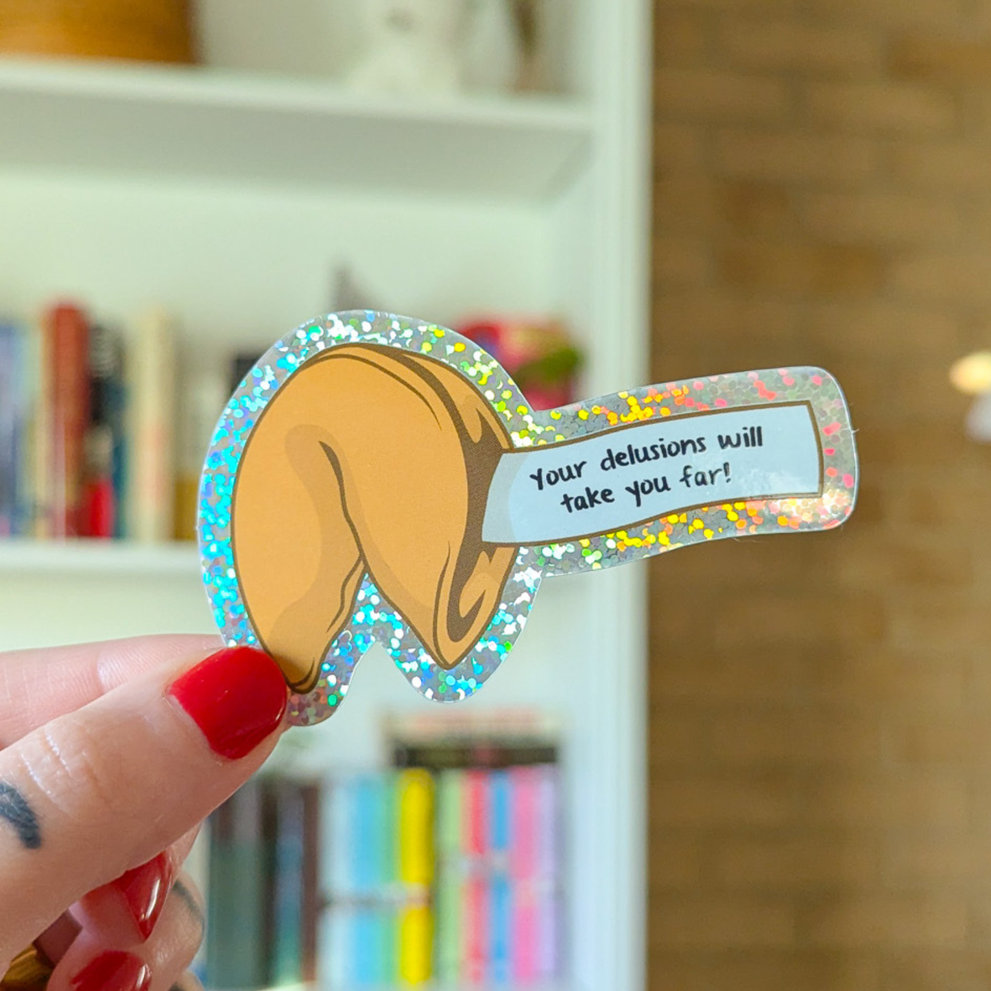 Fortune cookie sticker
