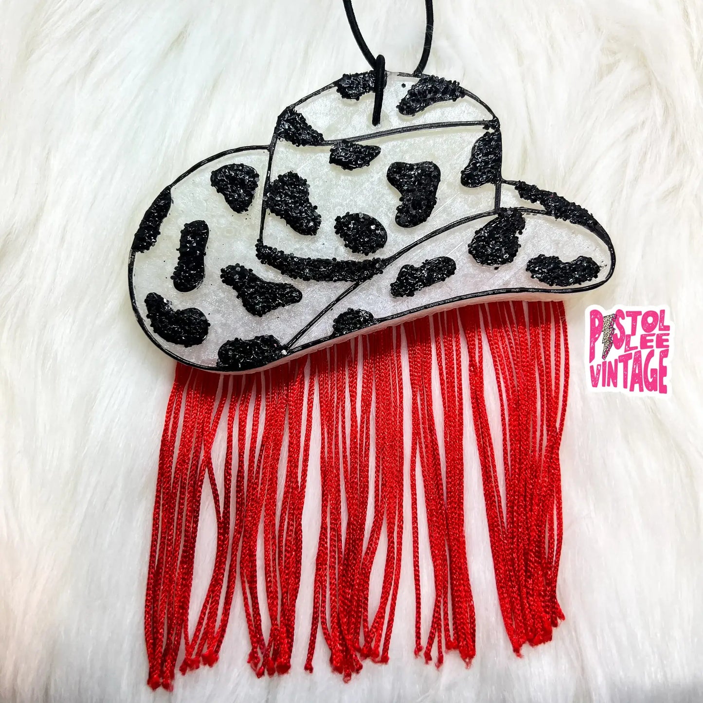 Cowprint Cowboy Hat Freshie