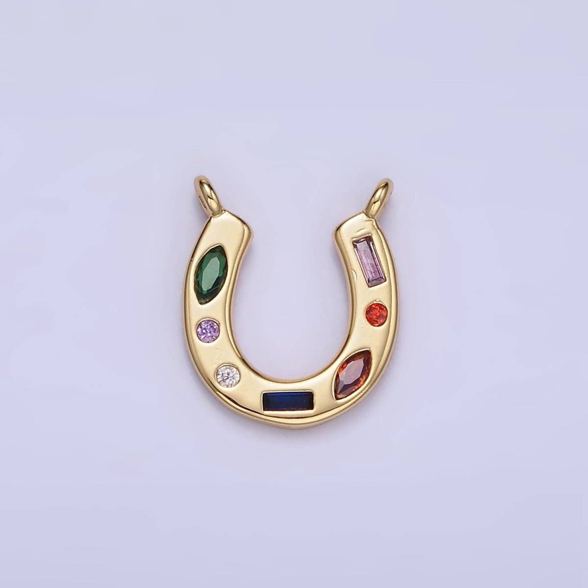 Multicolor Horseshoe Charm