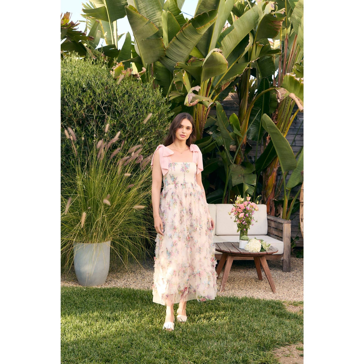 Amber Glow Midi Dress