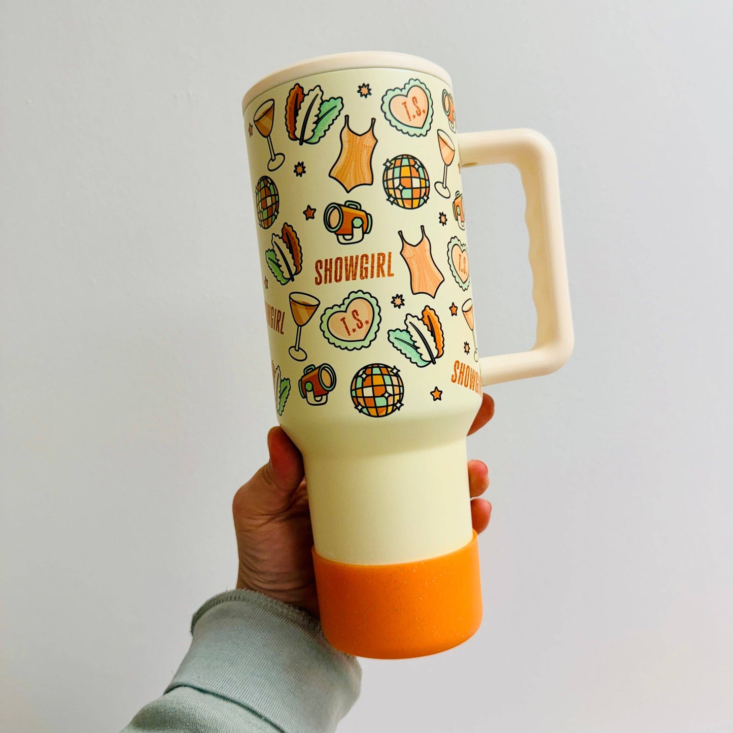 40oz Tumbler with Lid and Straw, 12th Album Icons