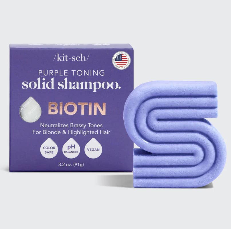 Kitsch | Purple Toning Shampoo Bar for Color Treated & Grey Hair
