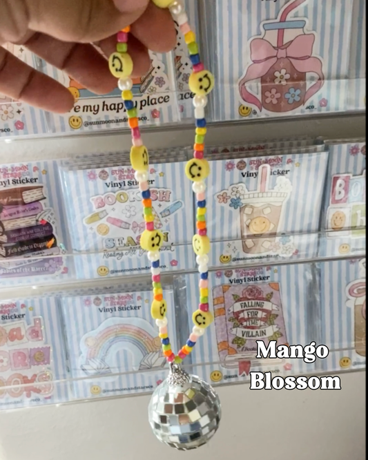 Mango Blossom Disco Ball Car Charm