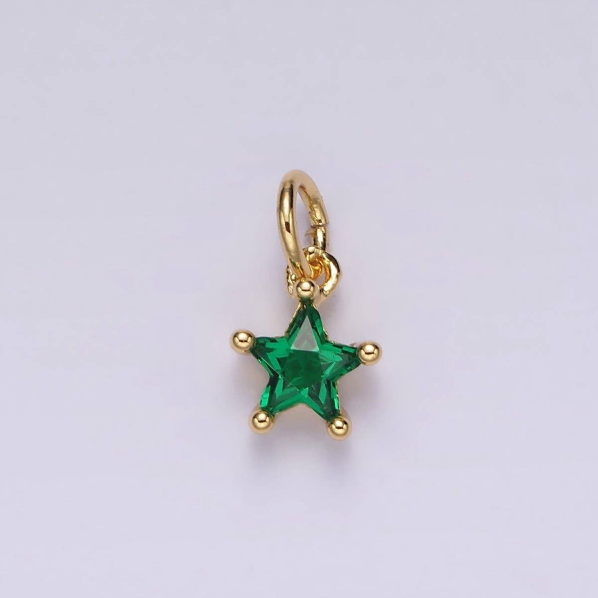 Celestial Star Birthstone Charms