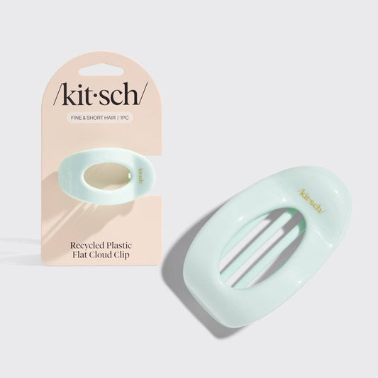 Kitsch | Recycled Plastic Small Flat Cloud Clip - Sage Leaf