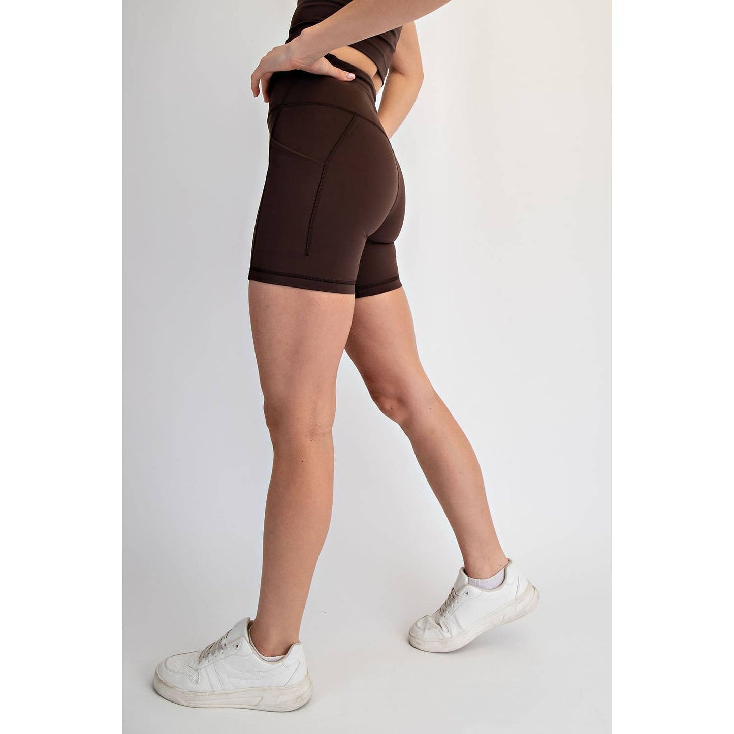 NYLON BUTTER 6IN BIKER SHORTS