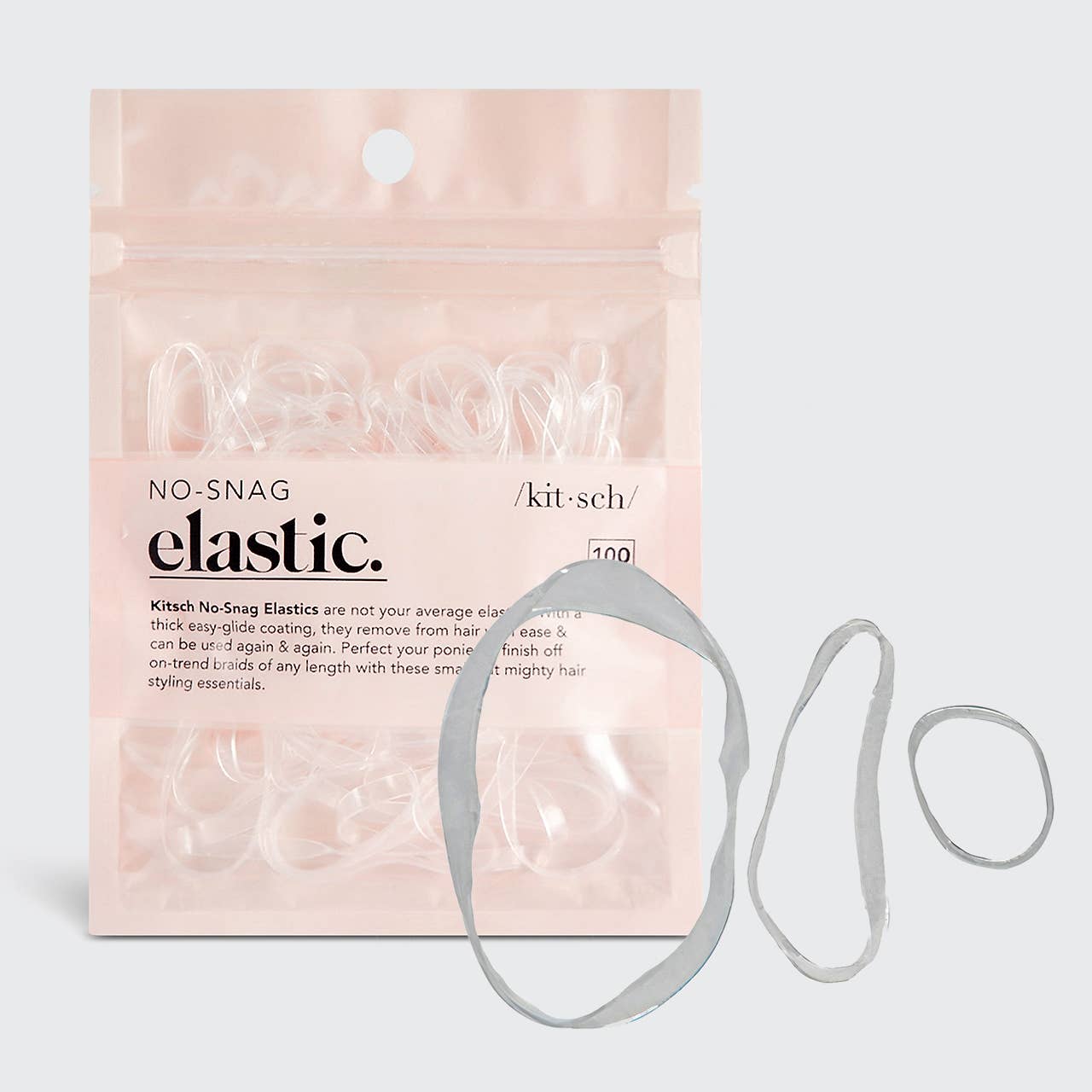 Kitsch | No-Snag Elastic 100 pc - Clear