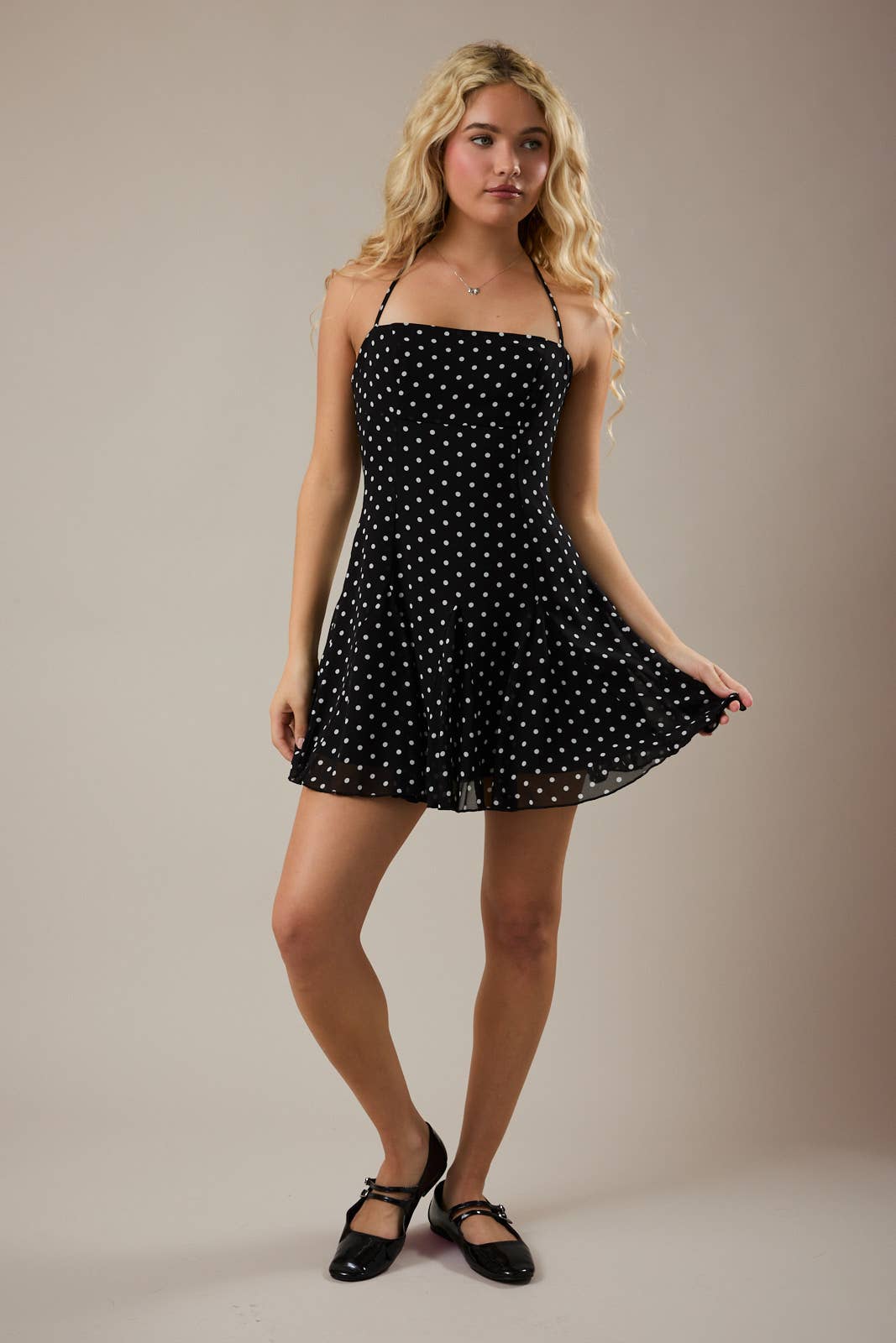 Le Lis | Polka Dot Halter Dress