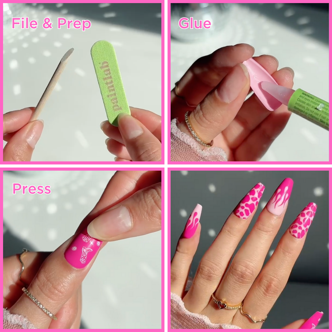 PaintLab Pink Tips Press-on Nails