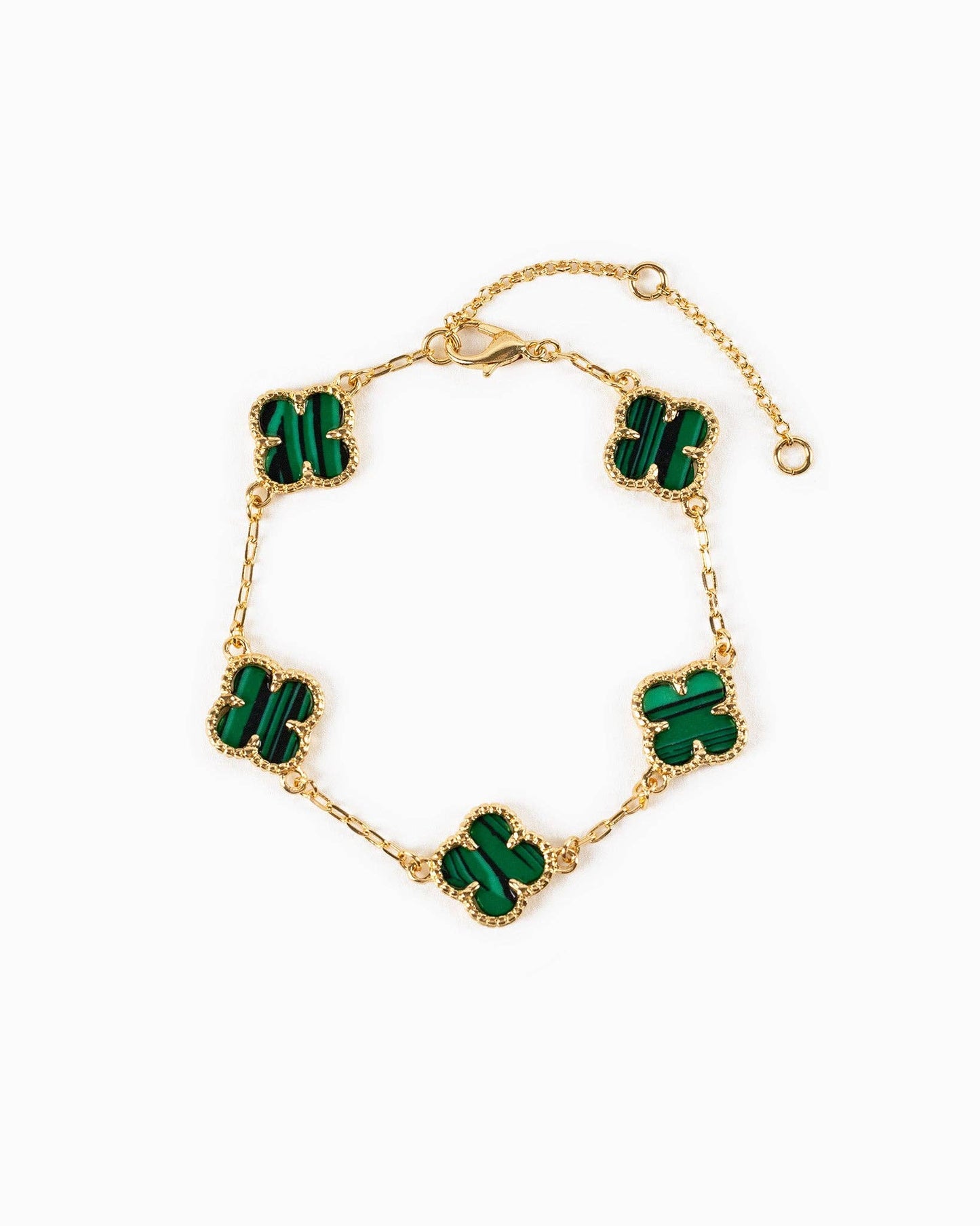 MOP Double-Sided Clover Station Holiday Bracelet