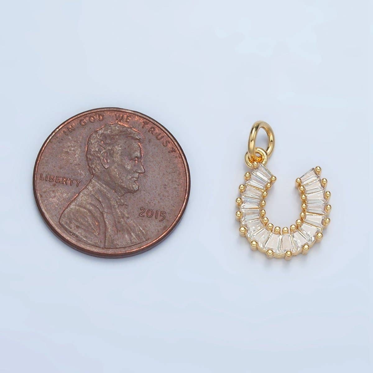 Bezel Horseshoe Charm