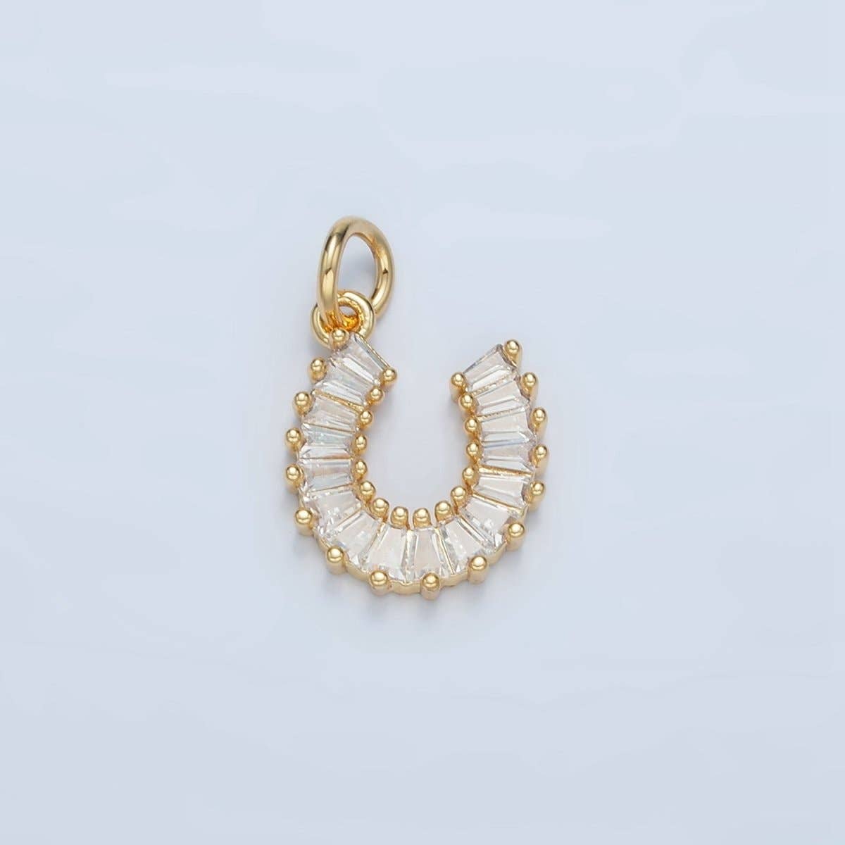 Bezel Horseshoe Charm