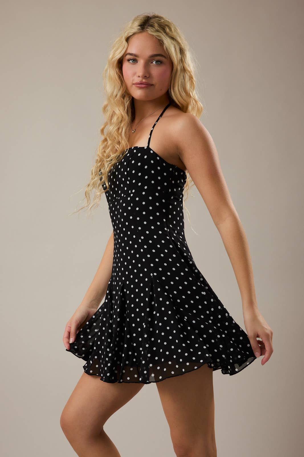 Le Lis | Polka Dot Halter Dress