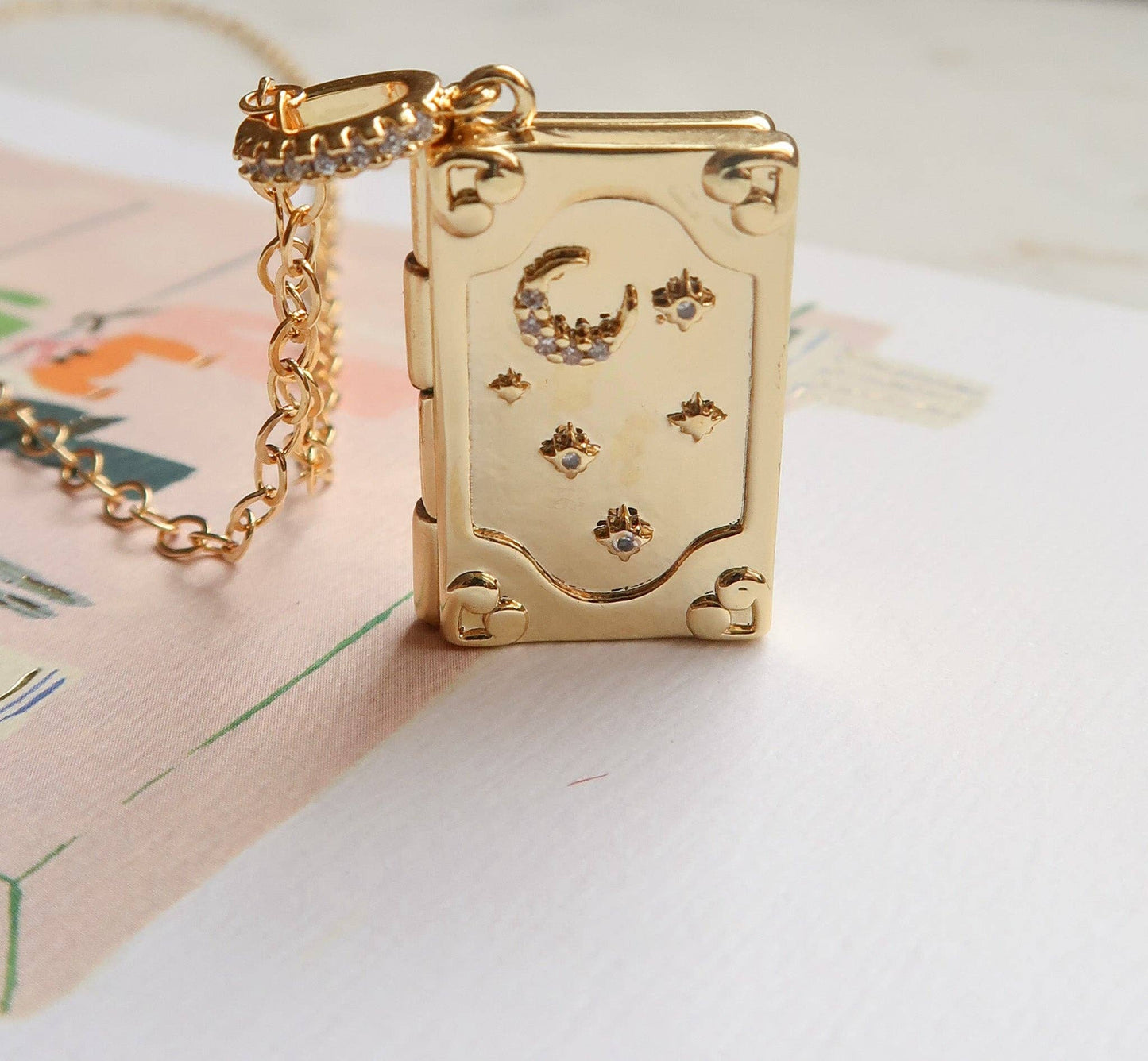 To the Stars Who Listen Book Locket Necklace