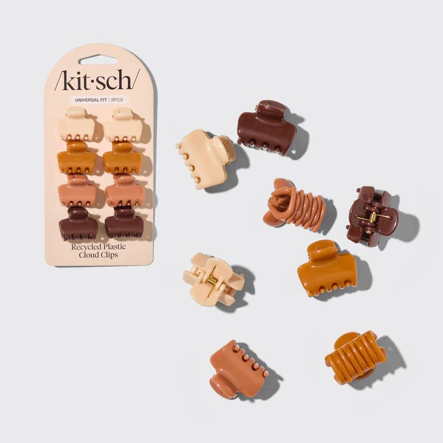 Kitsch| Recycled Plastic Mini Cloud Clips 8pc Set - Sedona
