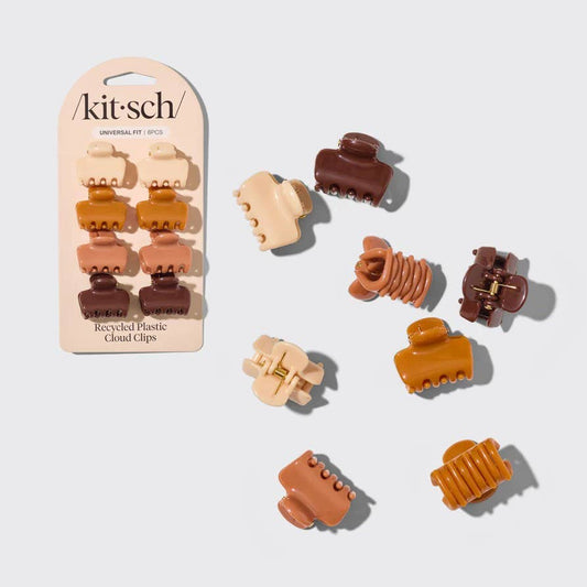 Kitsch| Recycled Plastic Mini Cloud Clips 8pc Set - Sedona