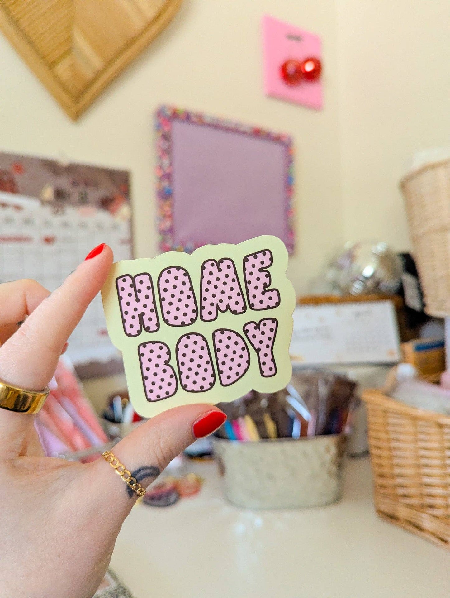 Homebody matte sticker