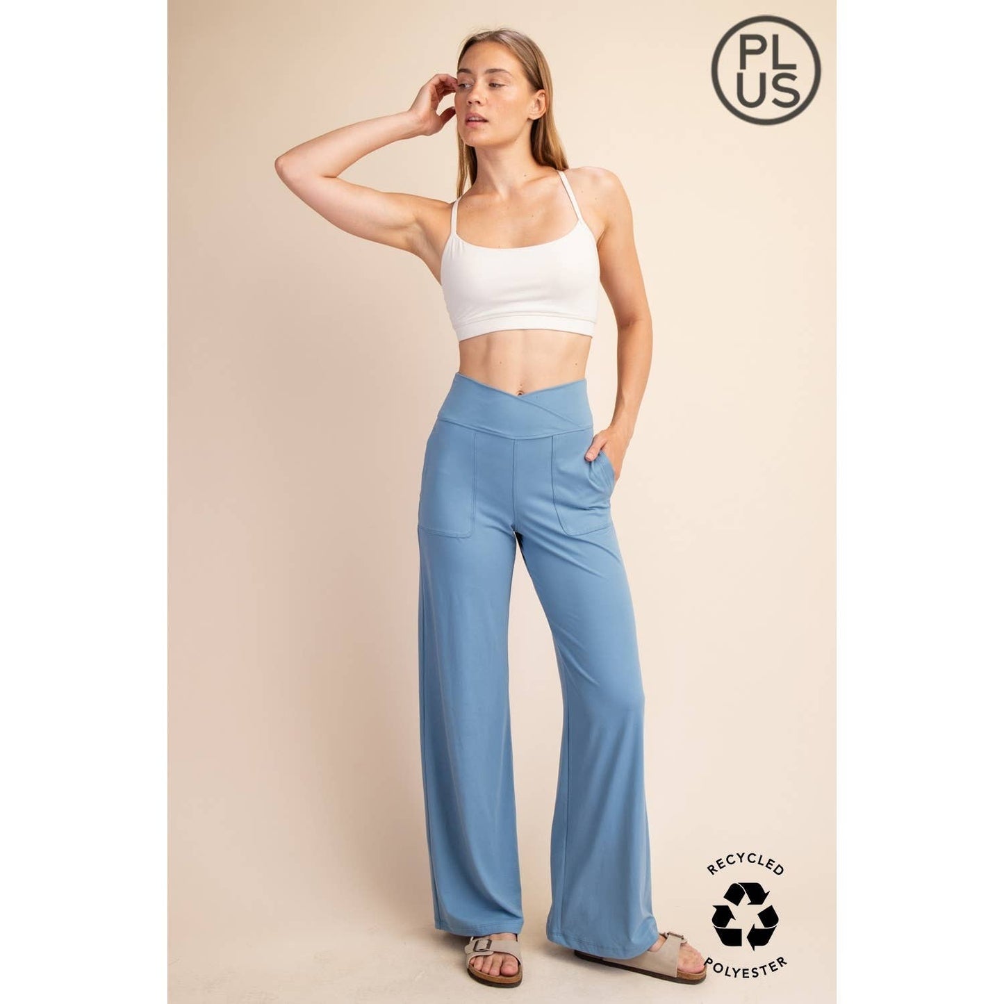 Rae Mode | Plus V Waist Butter Wide Leg Pant