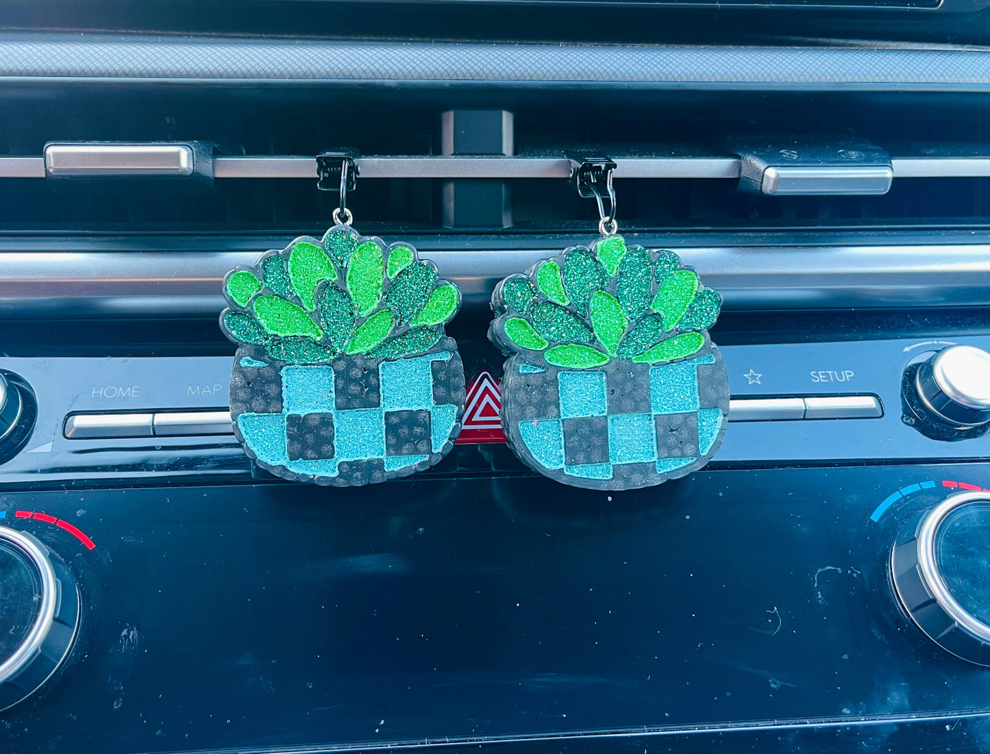 Succulent Plant Vent Car Freshie Set of 2 