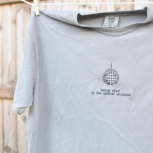 Disco Ball Embroidered Tee