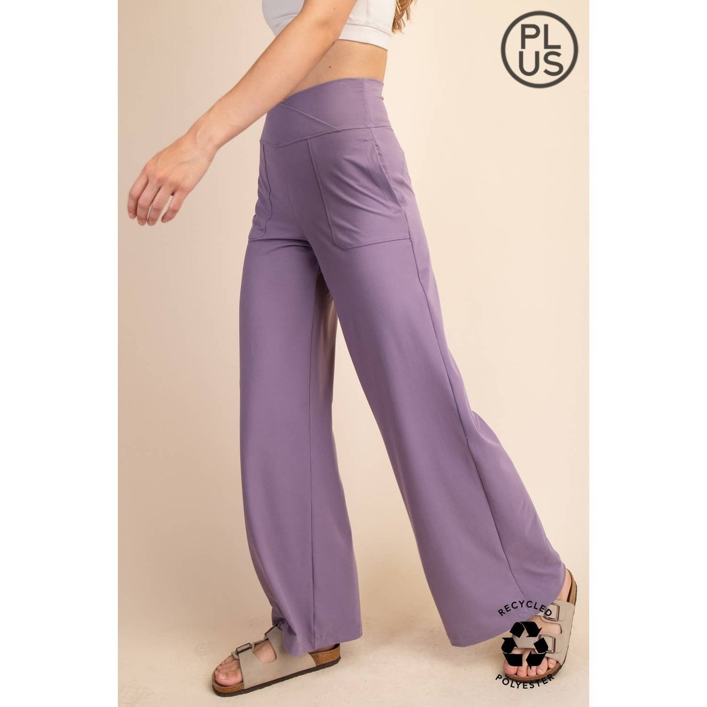 Rae Mode | Plus V Waist Butter Wide Leg Pant