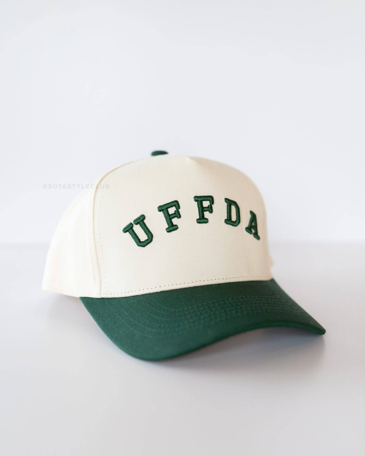 UFFDA Midwest Unisex Trucker Hat - Dark Green & Cream