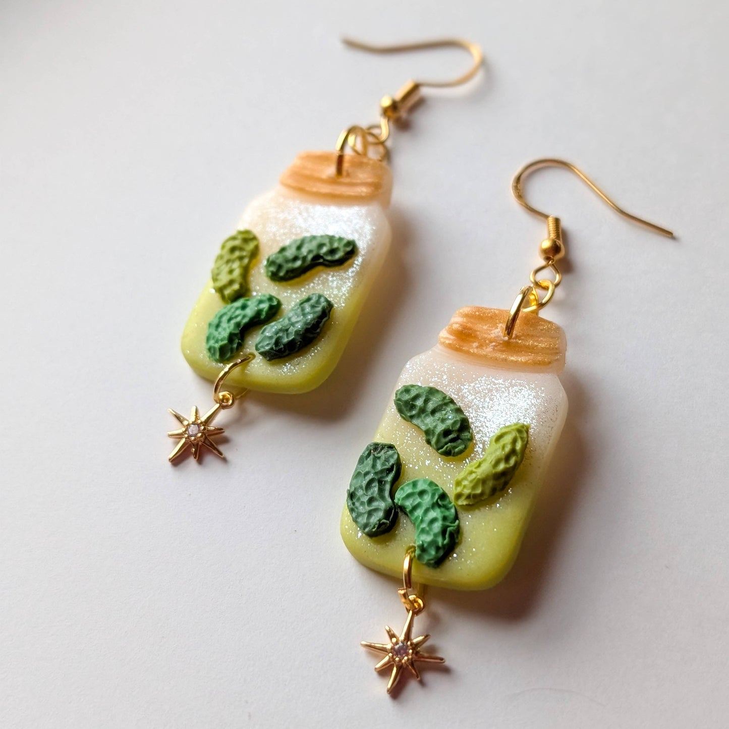 Pickle Jar earrings pickles dangles