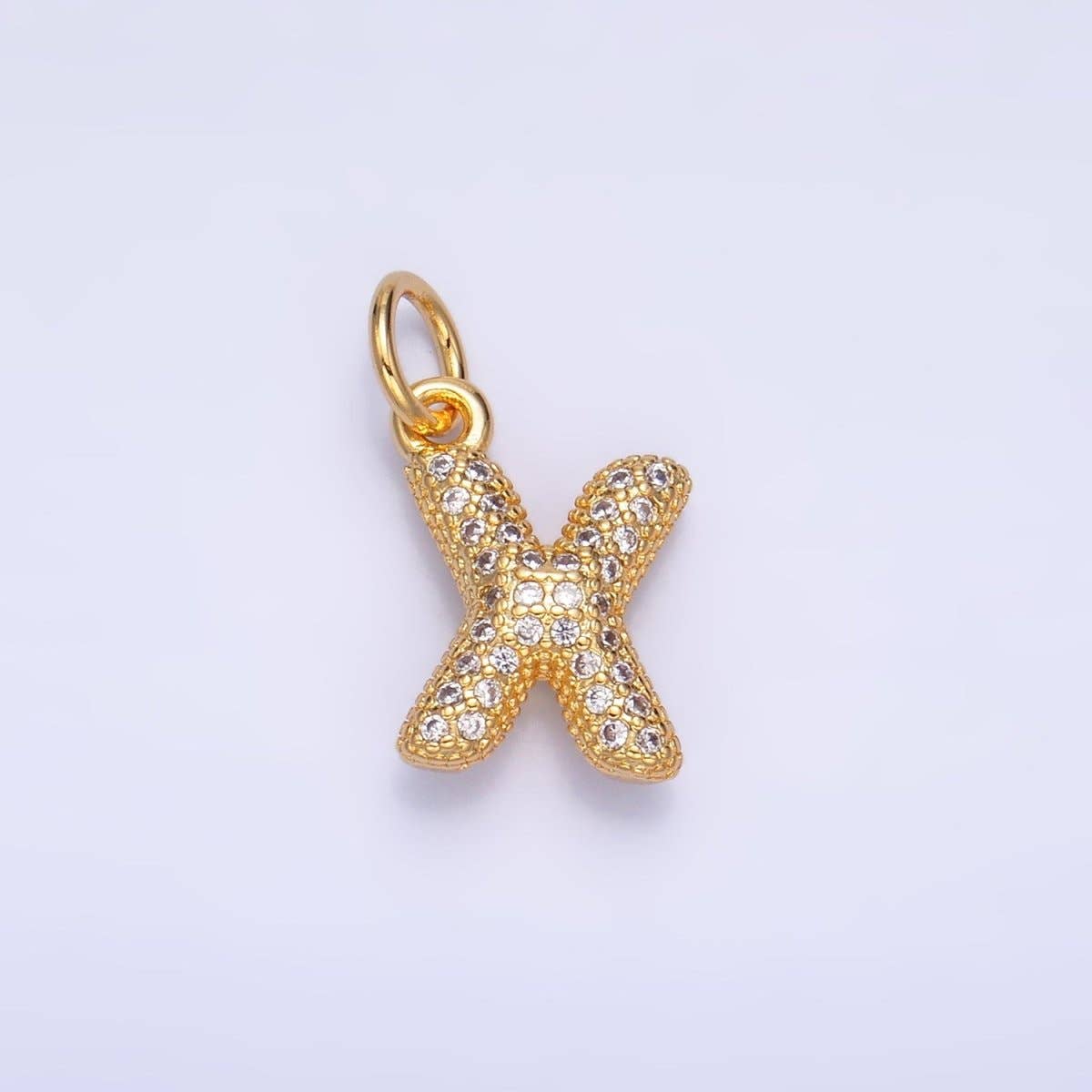 Rhinestone Chubby Letter Initial